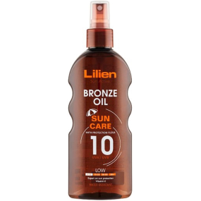 Lilien Sun Active Bronze Oil SPF10 Vodoodolný olej na opaľovanie 200 ml