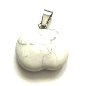 Magnezit / Howlit Jablko poznania prívesok prírodný kameň 1,5 cm, očistný kameň