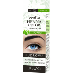 Venita Henna Color Powder Púder na farbenie obočia 1.0 čierna 4 g