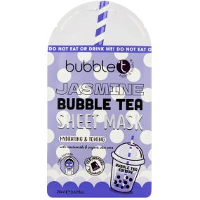 Bubble´t Jasmine Bubble Tea textilná hydratačná maska pre všetky typy pleti 20 ml