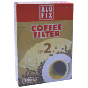 Alufix Kávový filter Kávové filtre 2 veľkosti 100 kusov