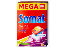 Somat All in 1 Lemon & Lime tablety do umývačky riadu 80 ks