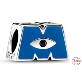 Prívesok Striebro 925 Disney Monsters Ltd (Pixar), Logo M, korálik na náramku film