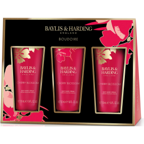 Baylis & Harding Cherry blossom krém na ruky 3 x 50 ml, kozmetická sada pre ženy