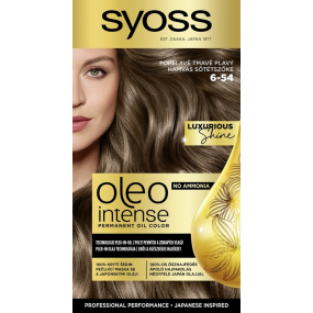 Syoss Oleo Intense Color farba na vlasy bez amoniaku 6-54 popolavá tmavá plavá
