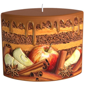 Sviečky Sviečka s vôňou škorice elipsa 115 x 55 x 100 mm