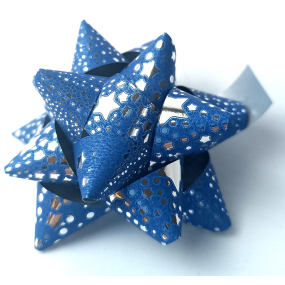 Nekupto Hviezdica stredná luxusná modrá 6,5 cm