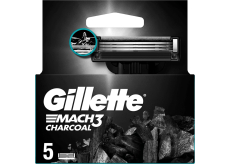 Náhradná hlavica Gillette Mach3 Charcoal 5 kusov, pre mužov