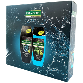 Palmolive Men Sport 3v1 sprchový gél na telo a vlasy 250 ml + Men Refreshing 3v1 sprchový gél na telo, tvár a vlasy 250 ml, kozmetická sada pre mužov