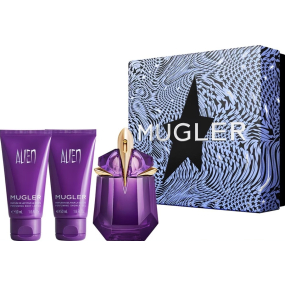 Thierry Mugler Alien parfumovaná voda pre ženy 30 ml + telové mlieko 50 ml + sprchový gél 50 ml, darčeková sada pre ženy