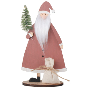 Santa s LED stromčekom 12 x 22 cm