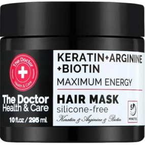 The Doctor Health & Care Keratín + arginín + bioton Maximálna energetická keratínová maska na slabé a mastné vlasy 295 ml