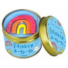 Bomb Cosmetics Rainbow A Go Go - Rainbow A Go Go, prírodná, ručne vyrábaná sviečka s vôňou v plechovej krabičke, horí až 35 hodín