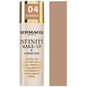 Dermacol Infinity Viacúčelový make-up a korektor 04 Bronze 20 g