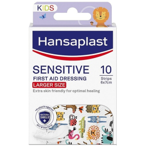 Hansaplast Sensitive Kids XL Zvieracia náplasť s detským motívom 10 kusov