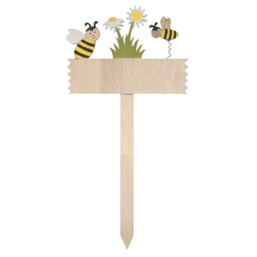 Drevená tabuľka Včely 16 x 40 cm
