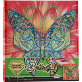 Grafix Orient - Súprava na maľovanie motýľov diamantmi na kamienky, kreatívna súprava, odporúčaný vek 6+
