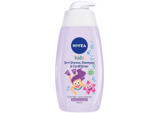 Nivea Kids Magic berry s vôňou 3v1 sprchový gél + šampón + kondicionér pre dievčatá 500 ml