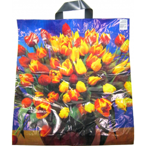 Press Igelitová taška 45 x 50 cm Tulipány 1 kus