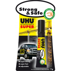 Uhu Alleskleber Super Strong & Safe super pevné sekunkové lepidlo novej generácie 7 g