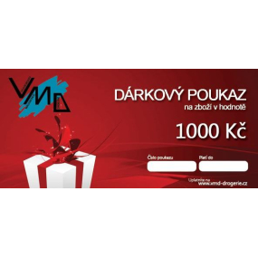 Darčekový poukaz VMD Drogéria na nákup tovaru v hodnote 1000 Sk