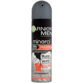 Garnier Men Invisible Black White Colors antiperspirant deodorant sprej pre mužov 150 ml