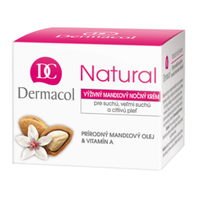 Dermacol Natural Výživný mandľový nočný krém 50 ml pre suchú a citlivú pleť