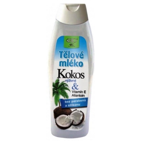 Bion Cosmetics Kokos & Vitamín E, Allantoin výživné telové mlieko pre všetky typy pokožky 500 ml
