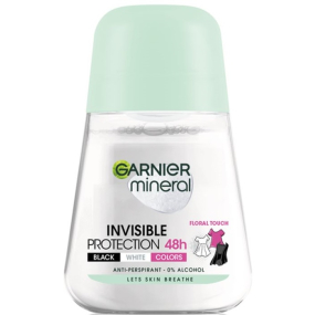 Garnier Mineral Invisible Black & White 48hkuličkový antiperspirant dezodorant roll-on pre ženy 50 ml