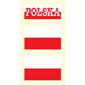 Arch Tetovacie obtlačky na tvár i telo Poľsko vlajka 3 motív