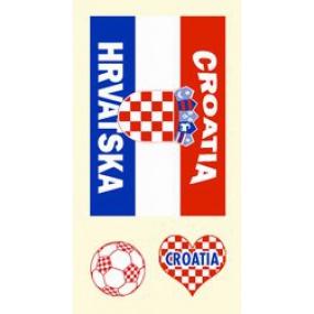Arch Tetovacie obtlačky na tvár i telo Chorvátsko vlajka 2 motív