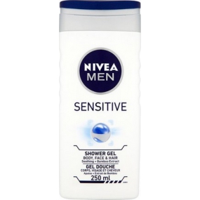 Nivea Men Sensitive sprchový gél na telo, tvár a vlasy 250 ml