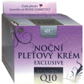 Bion Cosmetics Exclusive & Q10 nočný pleťový krém pre všetky typy pleti 51 ml