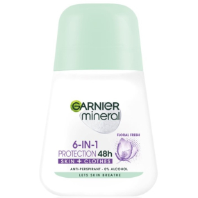 Garnier Mineral Protection Floral Fresh 48h guličkový antiperspirant dezodorant roll-on pre ženy 50 ml