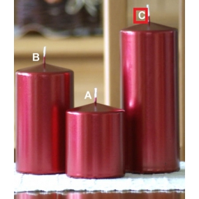Lima Metal Serie sviečka červená valec 80 x 200 mm 1 kus