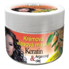 Bion Cosmetics Keratín & Arganový olej krémová vlasová maska pre všetky typy vlasov 260 ml